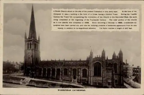 Ak Wakefield Yorkshire England, Kathedrale