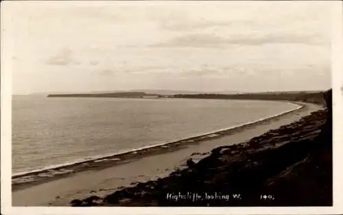 Ak Highcliffe Dorset England, Strand