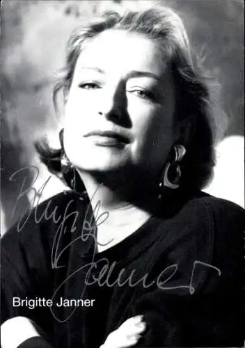 Ak Schauspielerin Brigitte Janner, Portrait, Autogramm