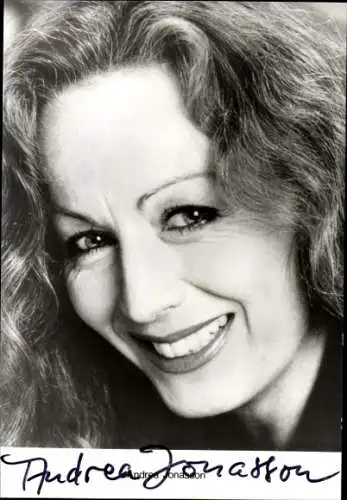 Ak Schauspielerin Andrea Jonasson, Portrait, Autogramm