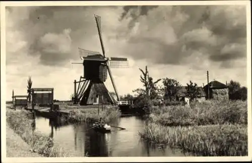 Ak Tienhoven Utrecht, Wassermühle, Windmühle
