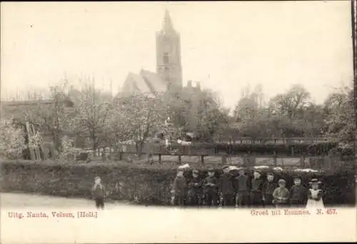 Ak Eemnes Utrecht Niederlande, Kirche mit Kindern