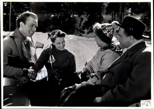 Ak Schauspieler Horst Naumann,  Portrait, Autogramm, Filmszene Star mit fremden Federn, Winter