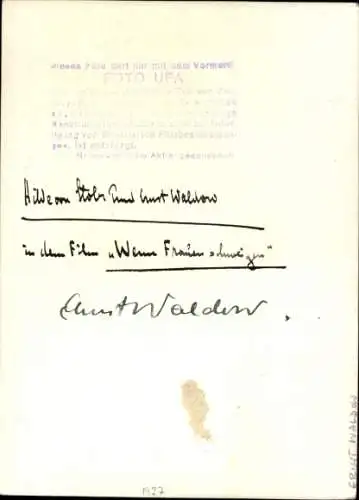 Ak Schauspieler Ernst Waldow, Schauspielerin Hilde von Stolz, Portrait, Autogramm, Laterne