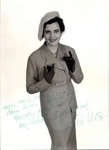 Ak Schauspielerin Edith Mill, Portrait, Autogramm