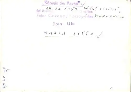 Ak Schauspielerin Maria Litto, Portrait, Autogramm