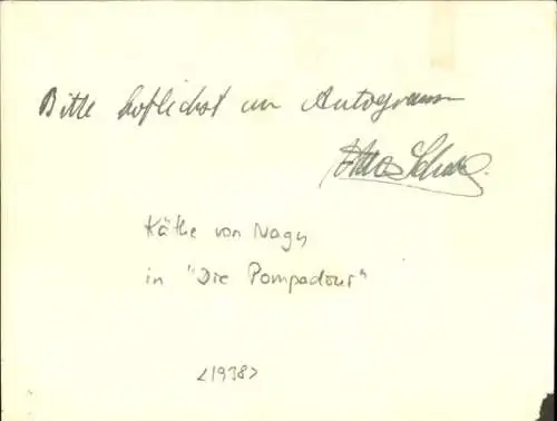 Ak Schauspielerin Käthe von Nagy, Portrait, Autogramm