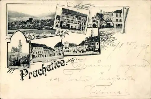 Ak Prachatice Prachatitz Südböhmen, Stadtansichten