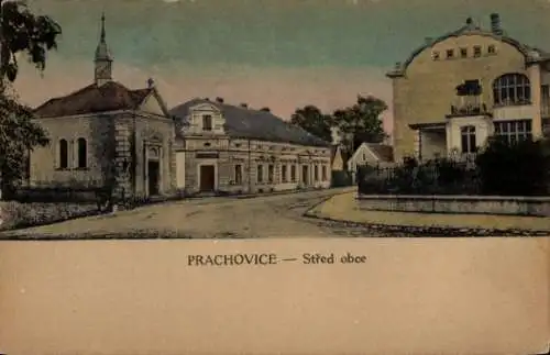 Ak Prachovice Prachowitz Region Pardubice, Stred obce