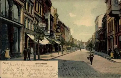 Ak Wesel am Niederrhein, Hohestraße