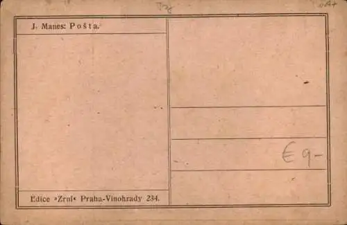Künstler Ak Manes, Josef, Posta