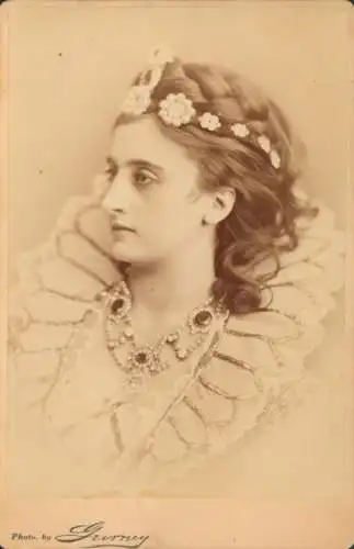 Kabinett Foto Schauspielerin Mary Frances Scott-Siddons, Portrait