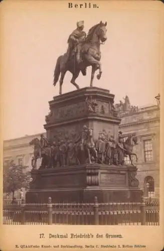 Kabinett Foto Berlin Mitte, Reiterstandbild Friedrichs des Großen