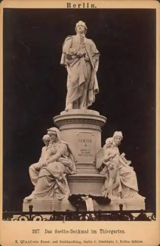 Kabinett Foto Berlin Tiergarten, Goethe-Denkmal