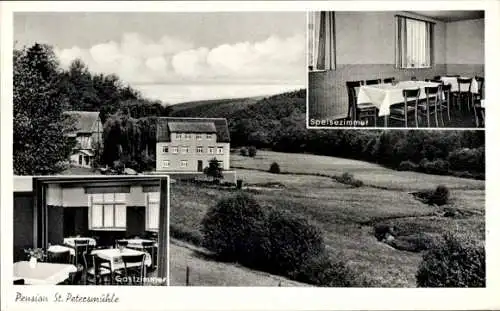 Ak Wallrabenstein Hünstetten im Taunus, Pension St. Petersmühle, Gastzimmer