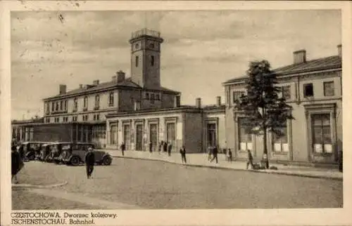 Ak Częstochowa Tschenstochau Schlesien, Bahnhof