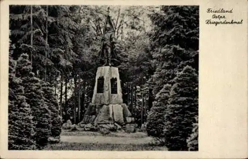 Ak Prawdinsk Friedland Ostpreußen, Kriegerdenkmal