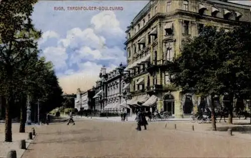 Ak Riga Lettland, Thronfolger Boulevard, magasin Singer
