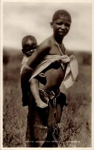 Ak Afrika, Afrikanerin mit Kind