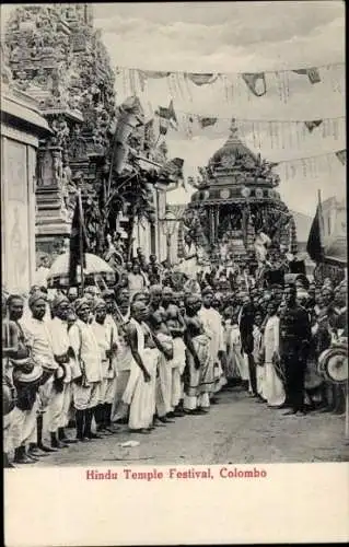 Ak Colombo Ceylon Sri Lanka, Hindu-Tempelfest