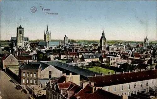 Ak Ypres Ypern Westflandern, Panorama