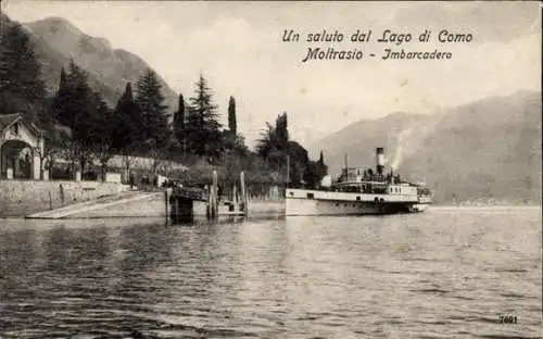 Ak Moltrasio Lago di Como Lombardia, Imbarcadero