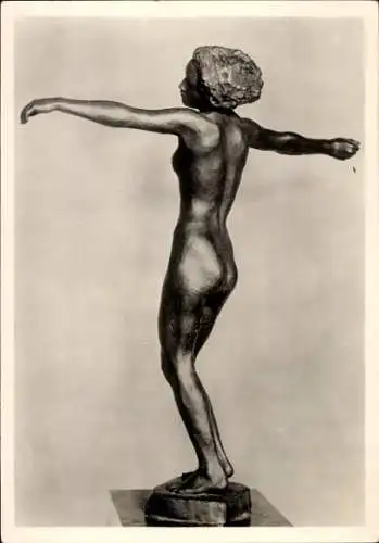 Ak Plastik von Georg Kolbe, Tänzerin, 1912, Frauenakt