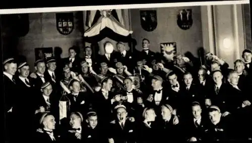 Studentika Foto Gruppenbild der Studenten, 9. Stiftungsfest, Jahr 1929