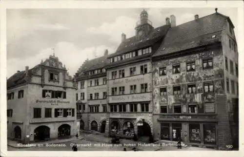 Ak Konstanz am Bodensee, Obermarkt, Haus zum hohen Hafen, Gasthof Barbarossa
