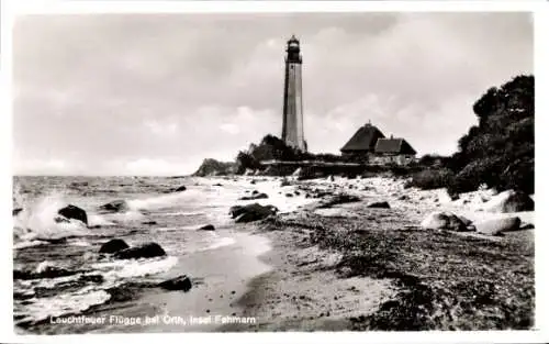 Ak Orth Insel Fehmarn, Leuchtfeuer Flügge, Leuchtturm