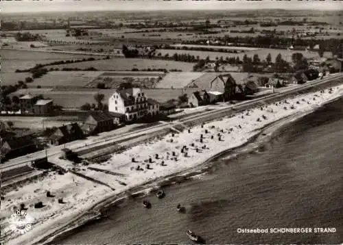 Ak Ostseebad Schönberger Strand Schönberg in Holstein, Luftbild, Panorama