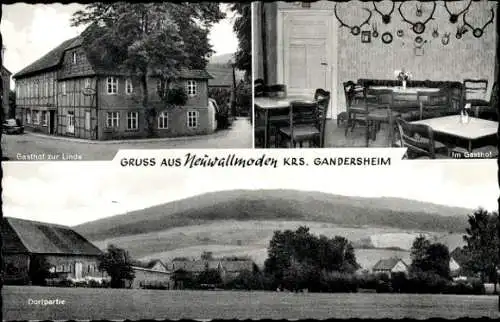 Ak Neuwallmoden Wallmoden, Gasthaus Zur Linde, Inh. Albert Meier, Dorfpartie