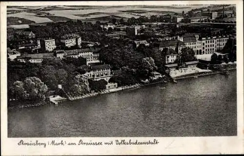 Ak Strausberg in der Mark, Straussee, Volksbadeanstalt