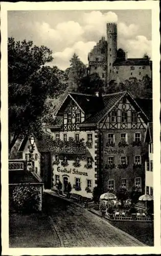 Ak Gößweinstein in Oberfranken, Gasthof Pension Schwan, Bes. H. Schaffer