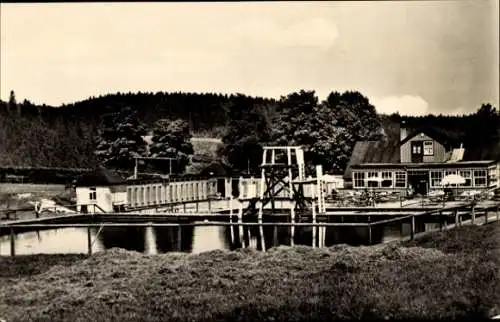 Ak Finsterbergen Friedrichroda im Thüringer Wald, Schwimmbad