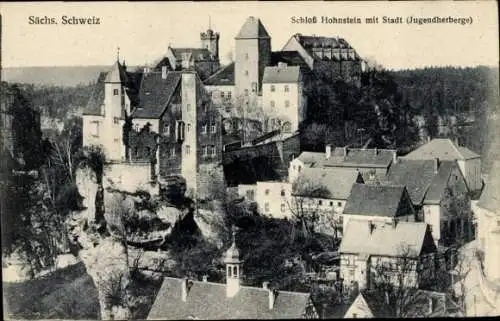 Ak Hohnstein Sächsische Schweiz, Schloss, Jugendherberge