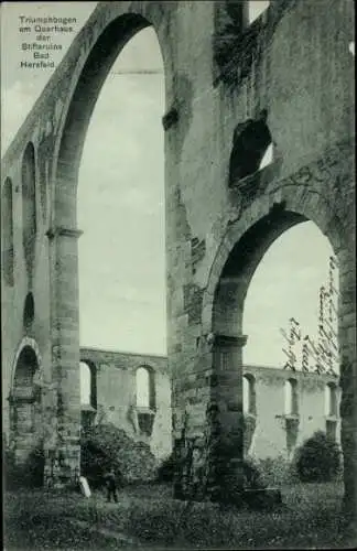 Ak Bad Hersfeld in Hessen, Triumphbogen am Querhaus der Stiftsruine