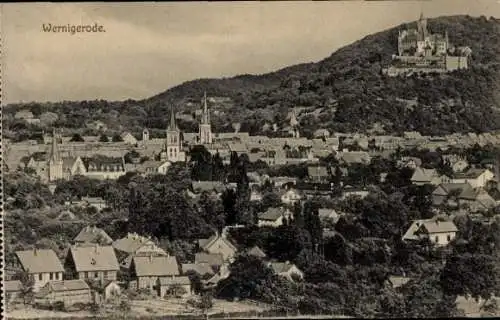 Ak Wernigerode im Harz, Panorama