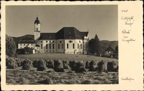 Ak Wies Steingaden in Oberbayern, Wieskirche, Wallfahrtskirche Wies