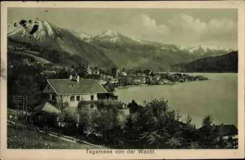 Ak Tegernsee in Oberbayern, Blick von der Wacht