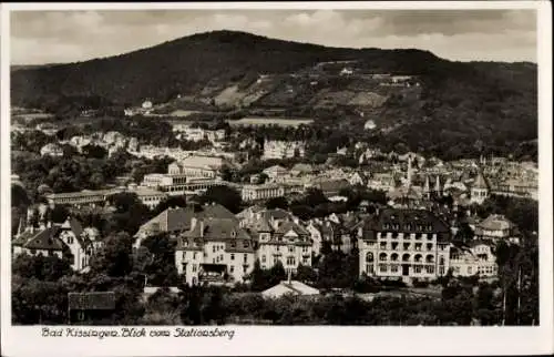 Ak Bad Kissingen Unterfranken Bayern, Blick vom Stationsberg auf den Ort