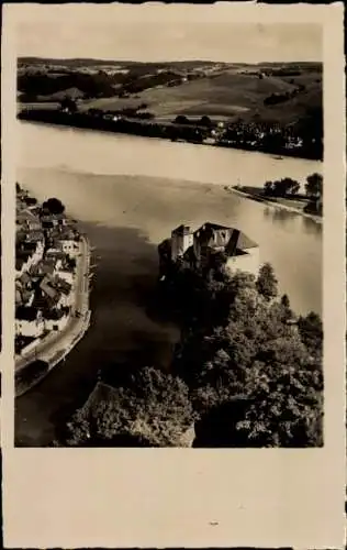 Ak Passau in Niederbayern, Zusammenfluss von Donau, Inn, Ilz