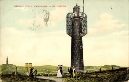 Ak Egmond aan Zee Nordholland Niederlande, Leuchtturm, Dünen