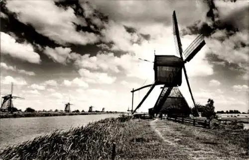 Ak Kinderdijk Molenwaard Südholland Niederlande, Windmühlen