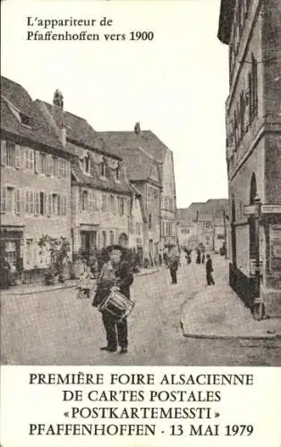 Ak Pfaffenhoffen Pfaffenhofen Elsass Bas Rhin, Straßenansicht, Trommler