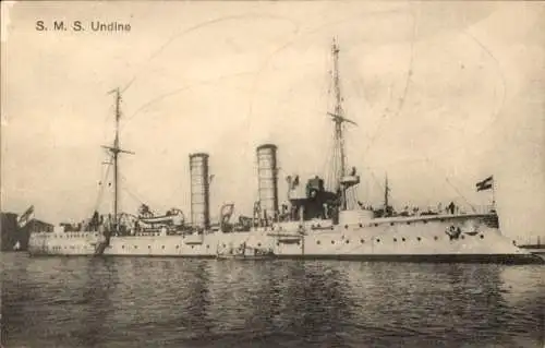 Ak Deutsches Kriegsschiff, SMS Undine, Kleiner Kreuzer, Kaiserliche Marine