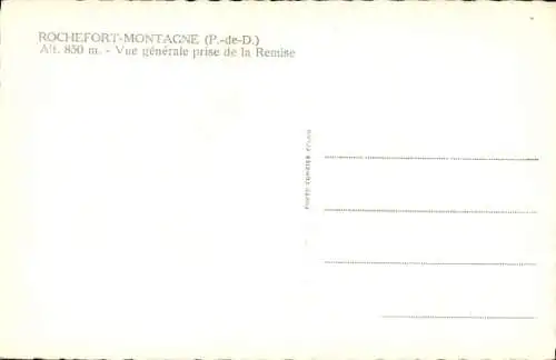 Ak Rochefort-Montagne Puy-de-Dôme, vue generale prise de la Remise