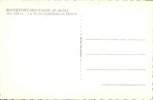 Ak Rochefort-Montagne Puy-de-Dôme, La Roche tremblante du Deveix