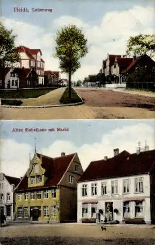 Ak Heide in Holstein, Loherweg, Altes Giebelhaus, Markt