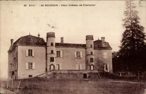 Ak Bourgoin Isère, Vieux Chateau de Champhor